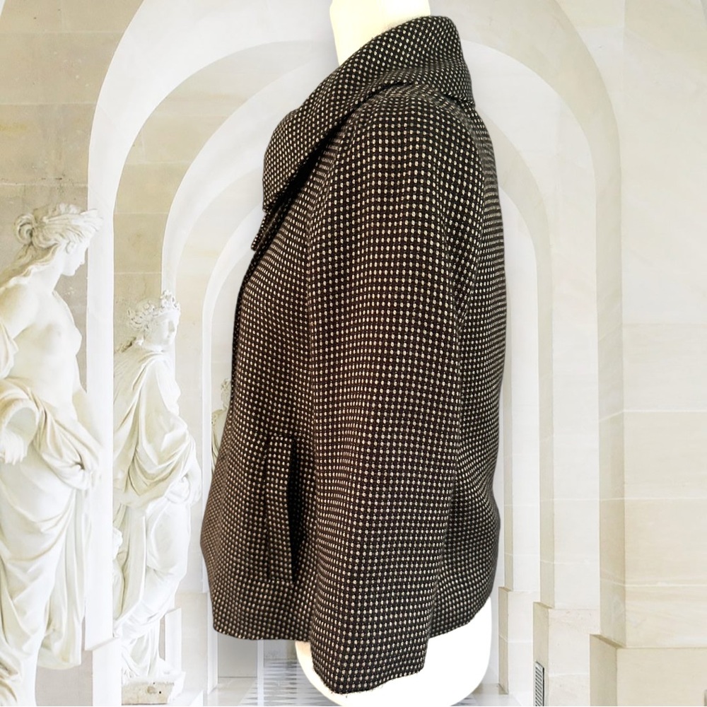 Banana Republic Womens Brown Knit Collared Coat Jacket Size 0 - Picture 5 of 13